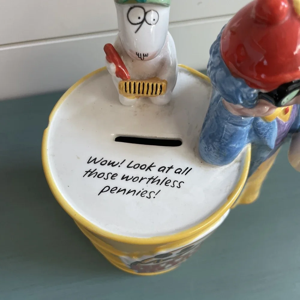 Hallmark Maxine's & Floyd Bitter Blend Coffee Can Coin Piggy Bank Porcelain